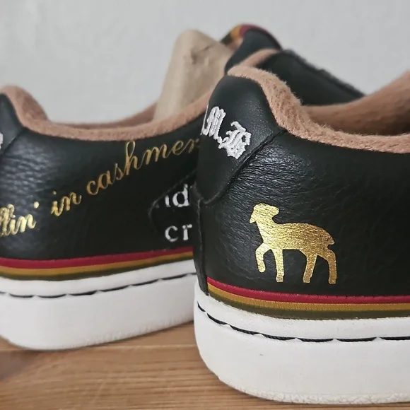 L.A.M.B. Gwen Stefani Y2K Rolling In Cashmere Black Shoes 7.5 Royal Elastics EUC - Picture 5 of 14